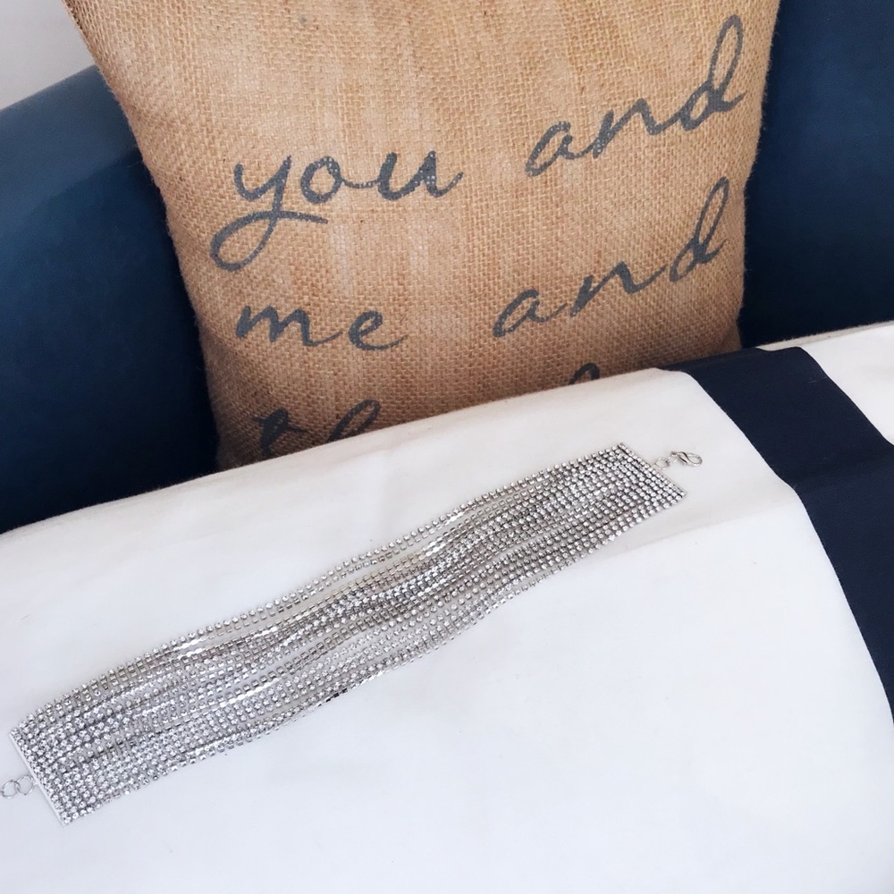 🎀 NEW • Silver Crystal Multilink Choker • - Picture 4 of 6